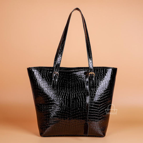 Leather Textured Tote Bag