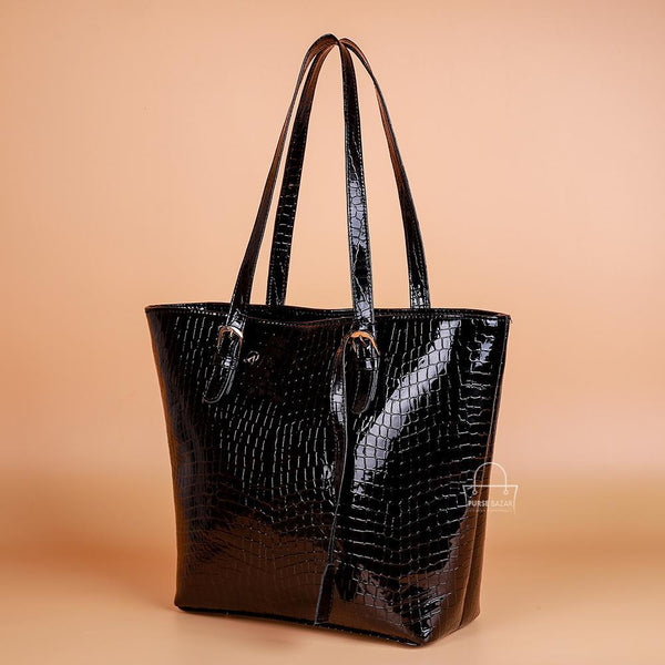 Leather Textured Tote Bag