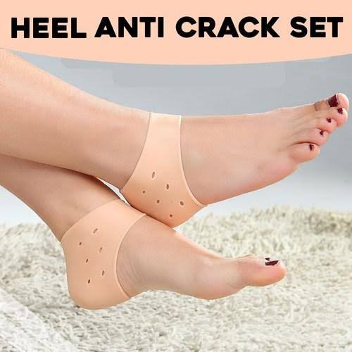 Pack Of 2,pair Of Half Heel Pain Anti Crack Silicone Set