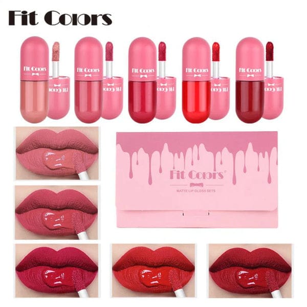 Pack Of 5 Matte Lip Gloss Kit