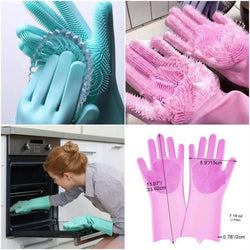 Pair Of Silicone Washing  Gloves